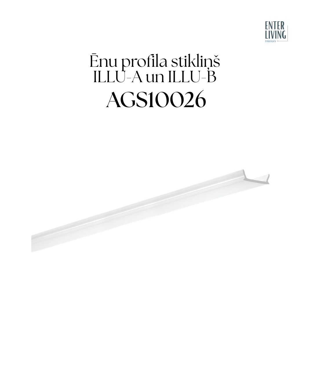 Ēnu profila stikliņš ILLU-A un ILLU-B, garums 2000 mm