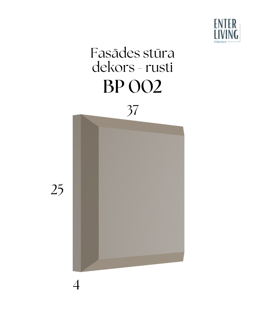 BP 002 Fasādes stūra dekors - rusti 37 x 25 x 4 cm
