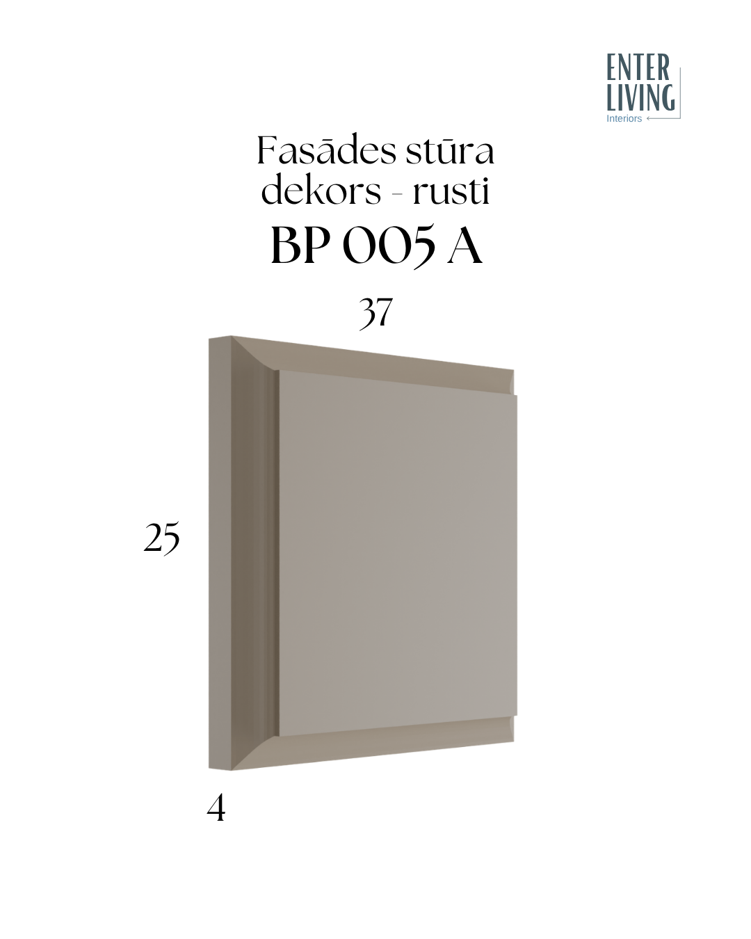 BP 005 A Fasādes stūra dekors - rusti 37 x 25 x 4 cm