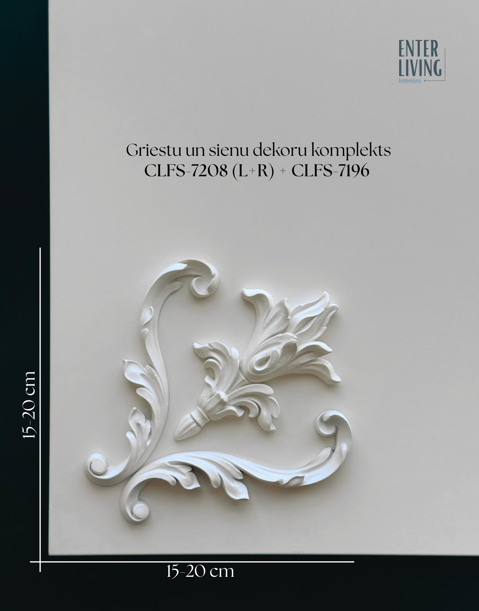 CLFS-7208R Griestu un sienu dekors 14,6 x 3,9 x 1,7 cm