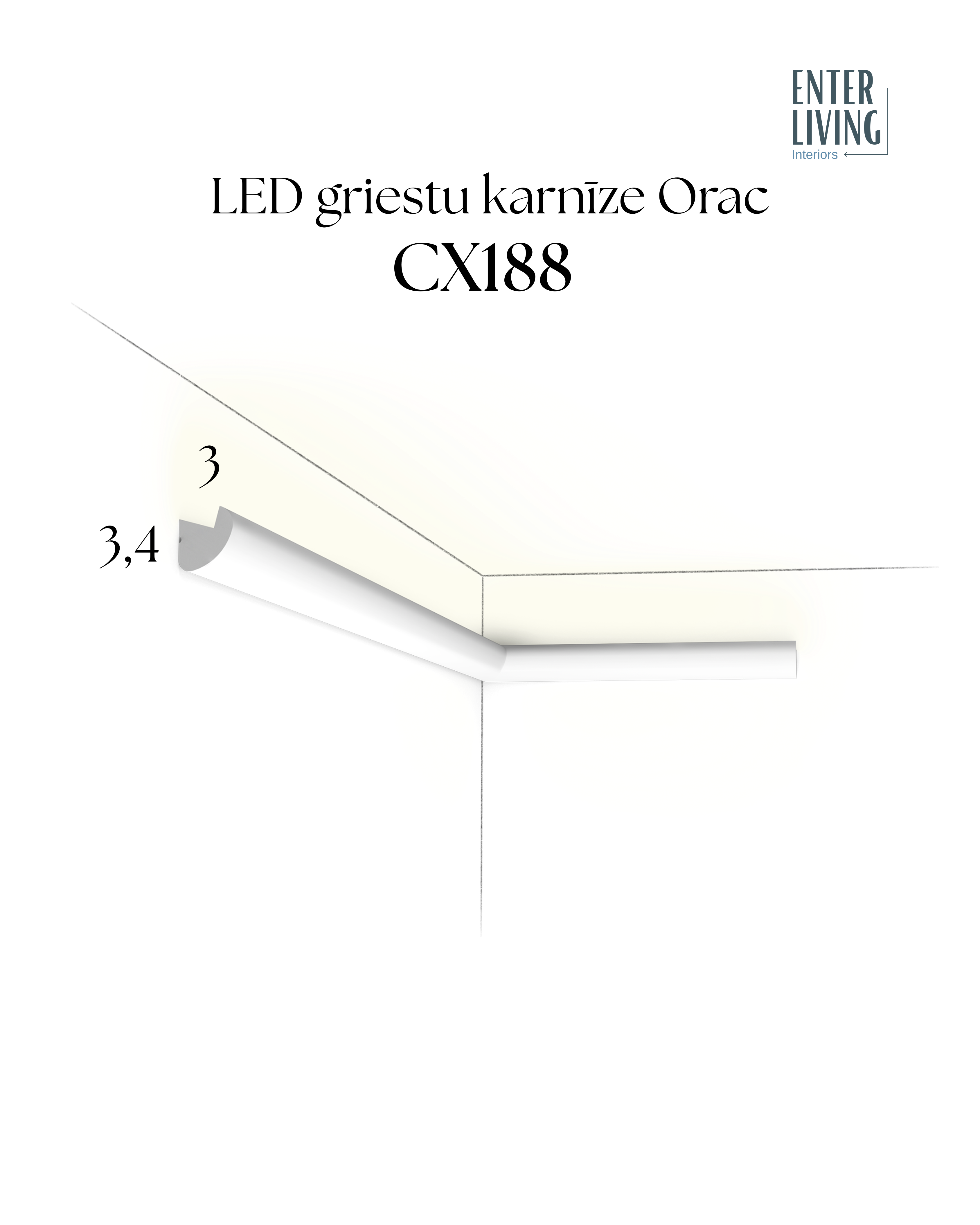 CX188 Karnīze 200 x 3 x 3.4 cm