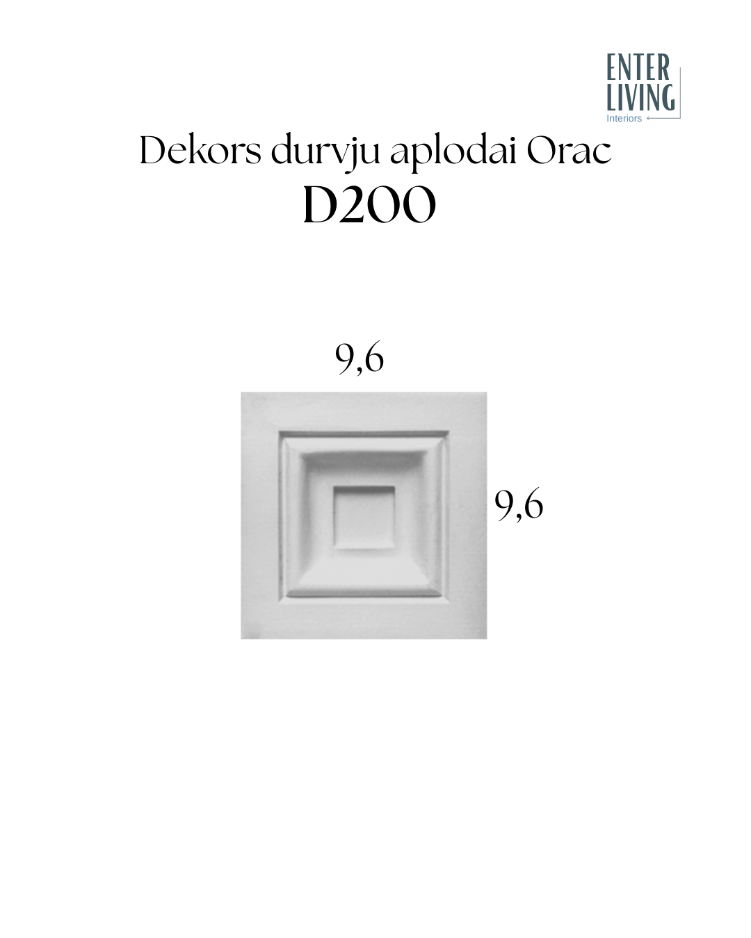 D200 Dekors durvju aplodai 9.6 x 9.6 cm