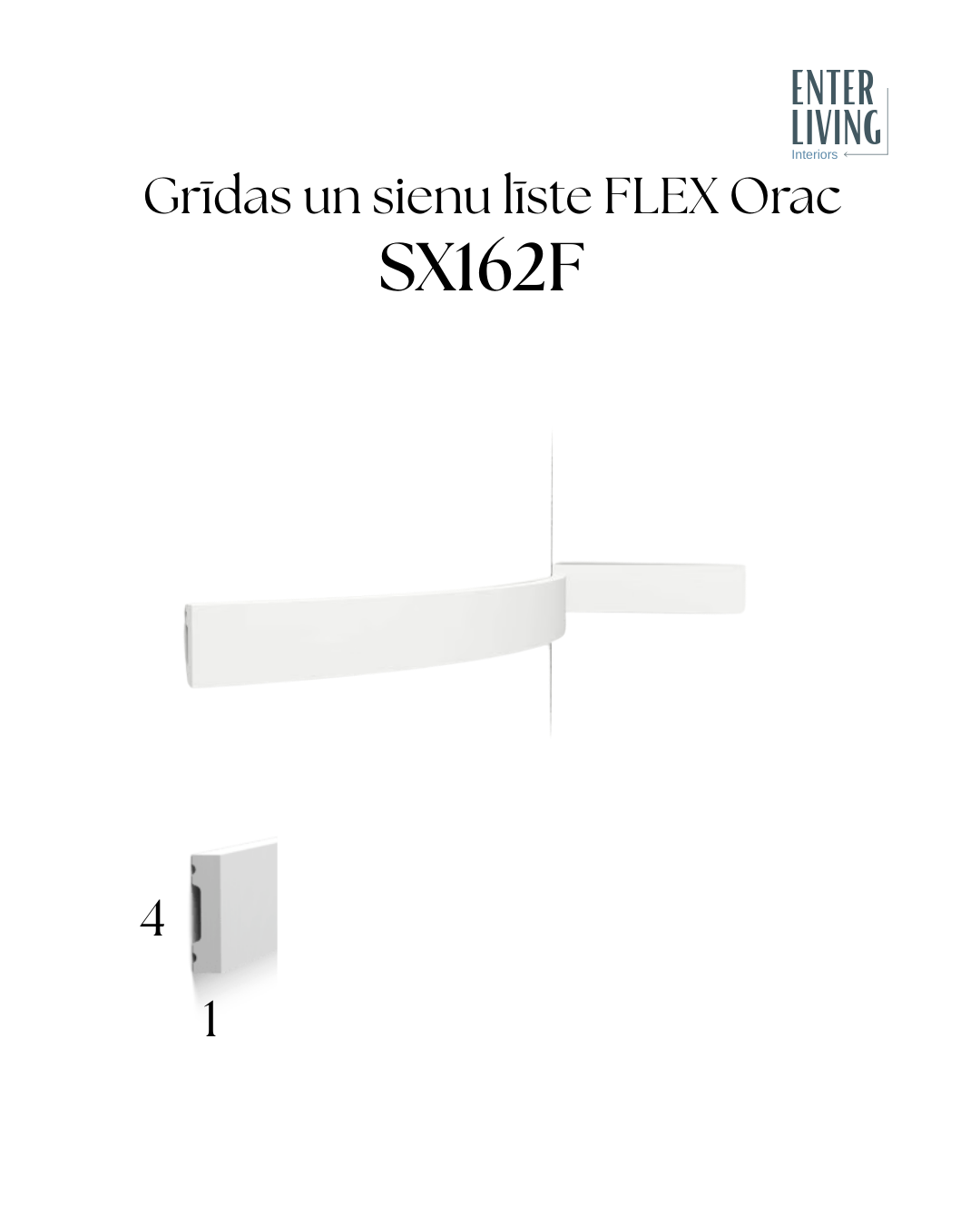SX162F Grīdlīste Flex 200 x 1 x 4 cm