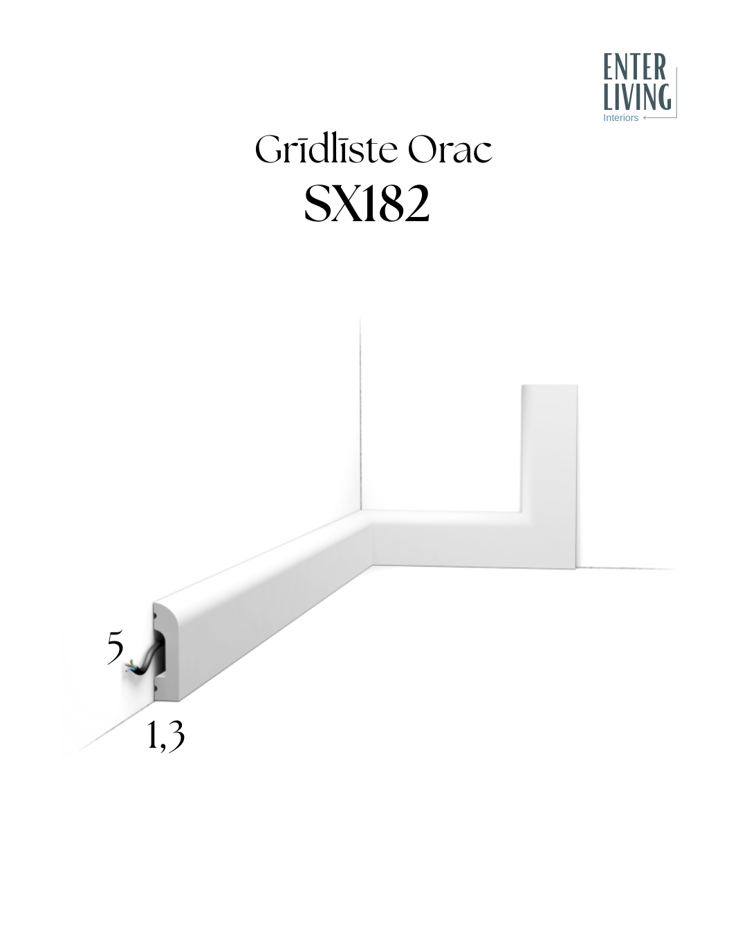 SX182 Grīdlīste 200 x 5 x 1.3 cm