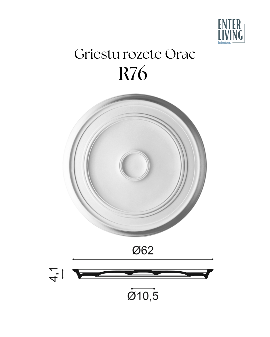 R76 Griestu rozete 62 x 4.1 cm