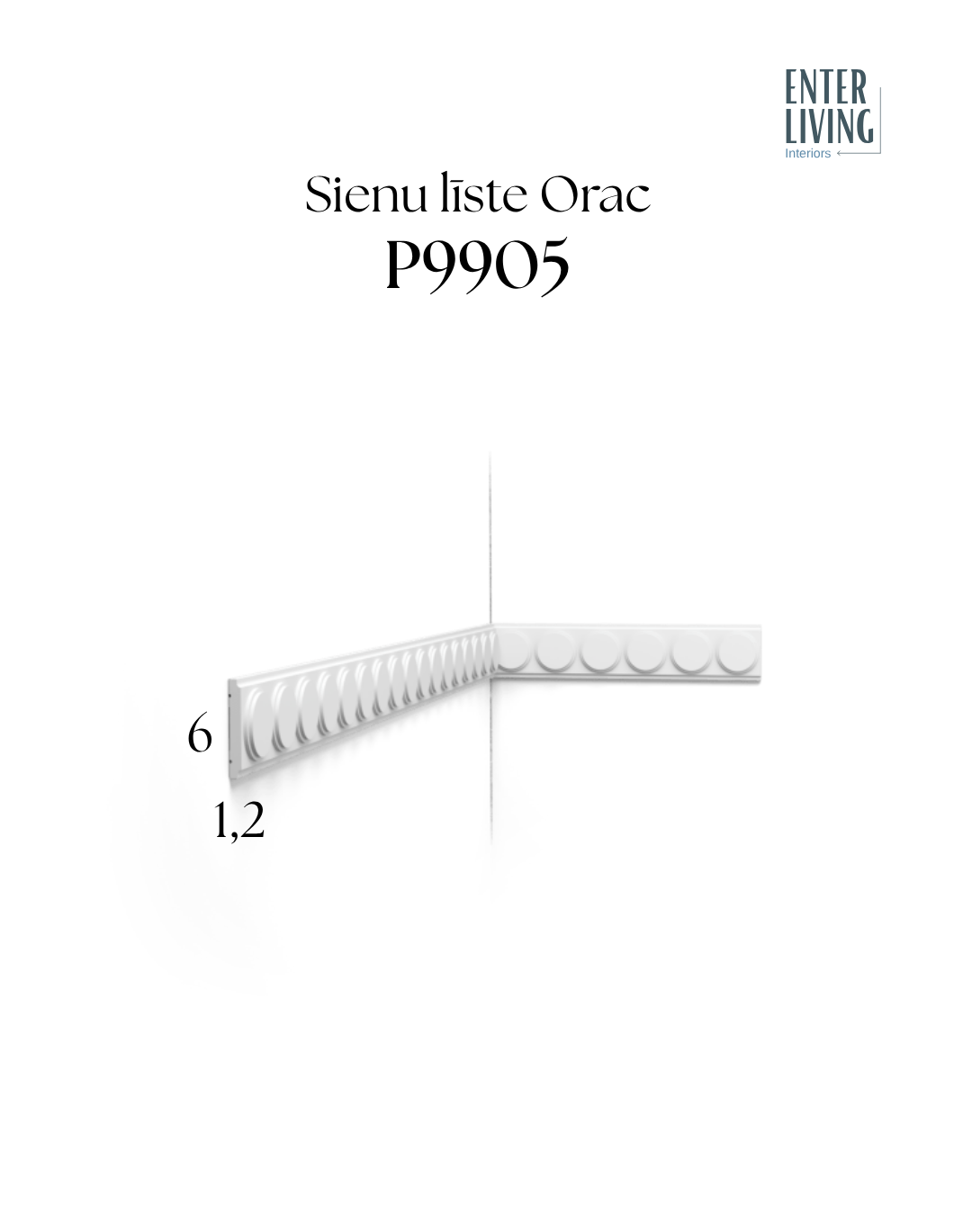 P9905 Sienu līste MEDALLION 200 x 6 x 1.2 cm