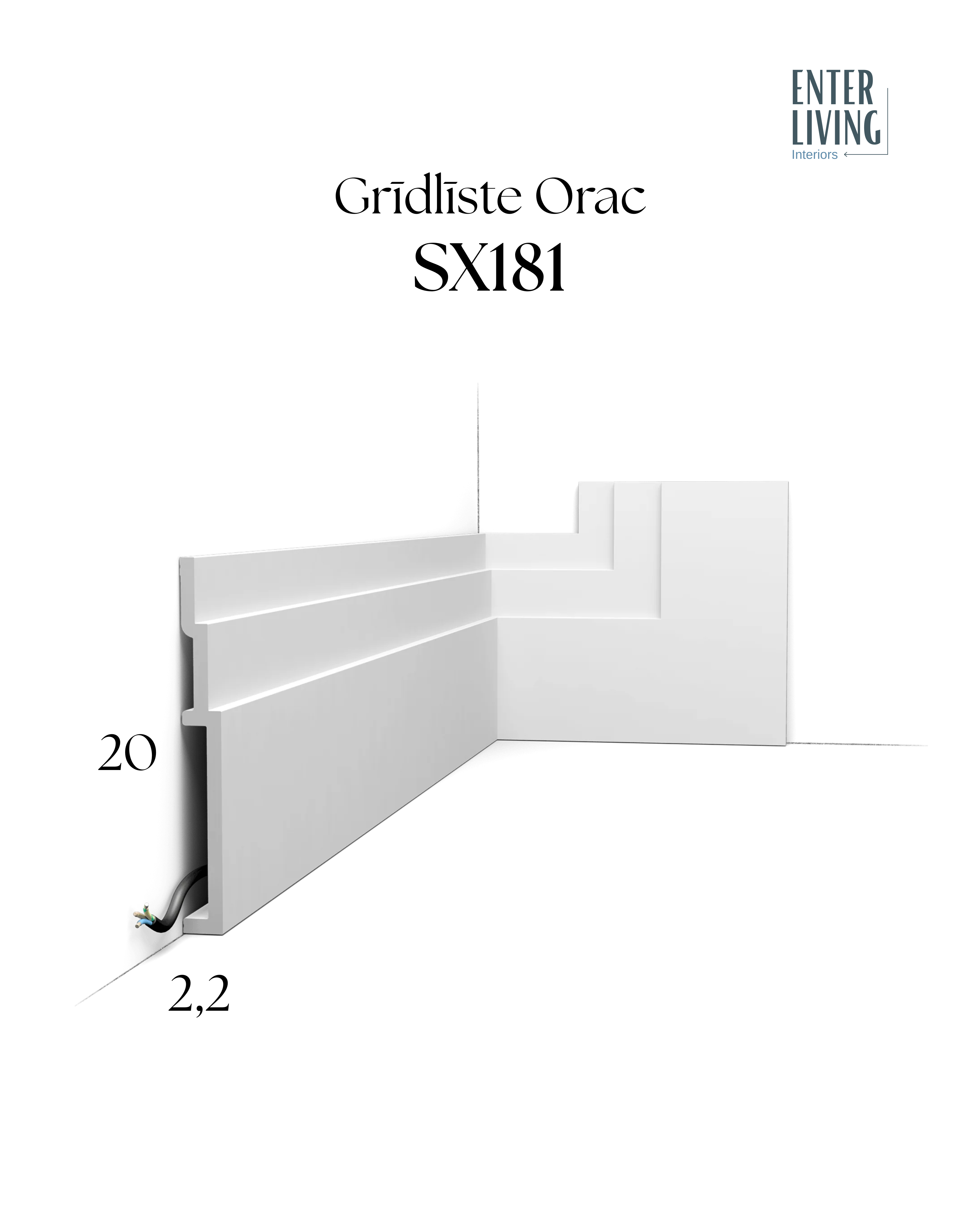 SX181 Grīdlīste 200 x 2.2 x 20 cm