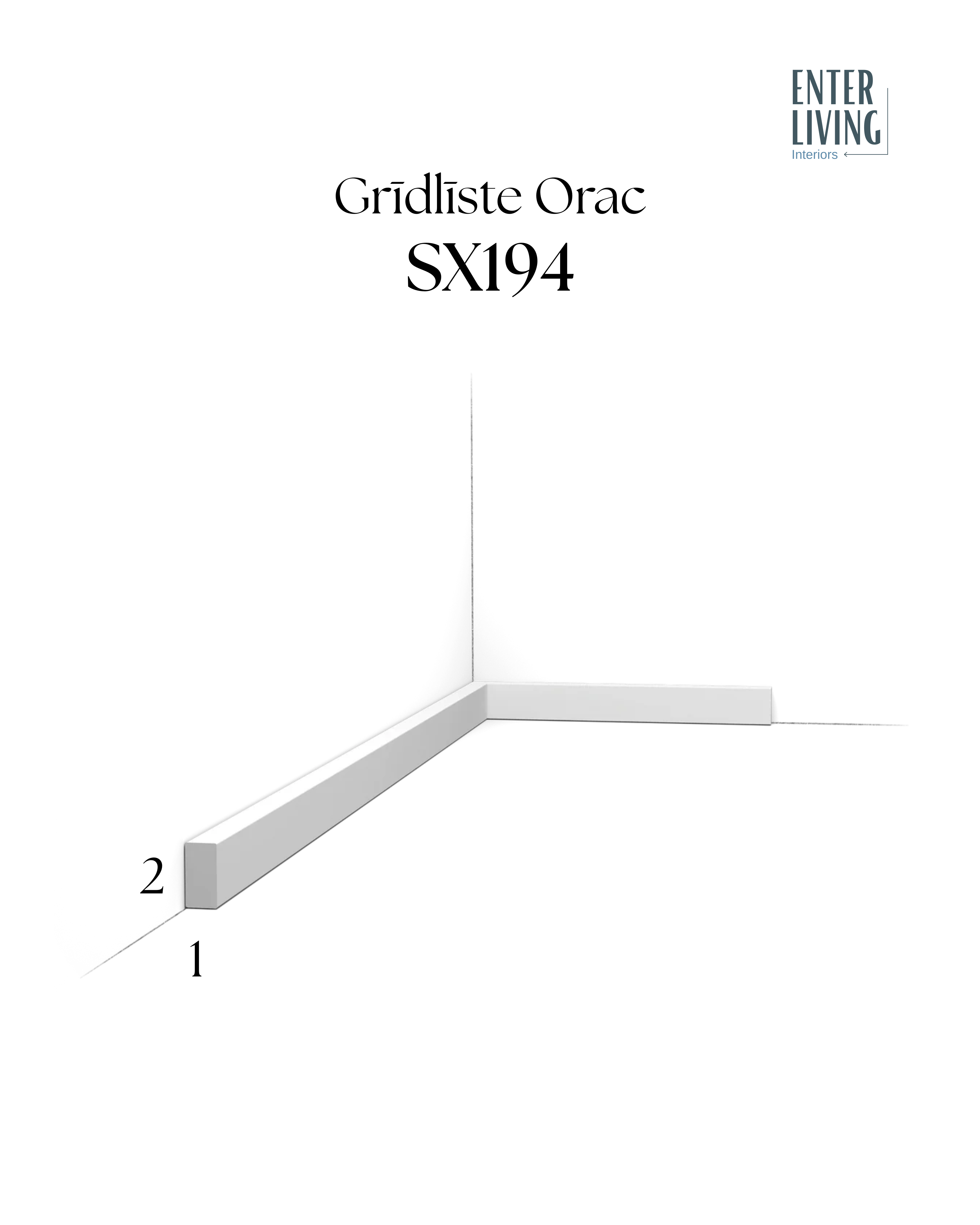 SX194 Grīdlīste 200 x 1 x 2 cm