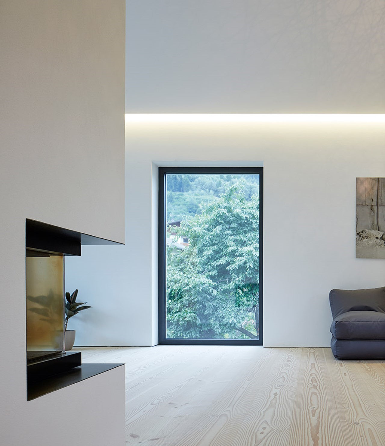 Ēnu profils griestiem Model ILLU-A, melns 2000 x 55 x 42 mm