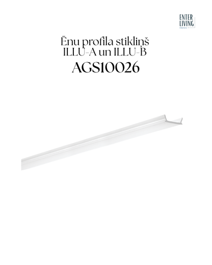 Ēnu profila stikliņš ILLU-A un ILLU-B, garums 2000 mm