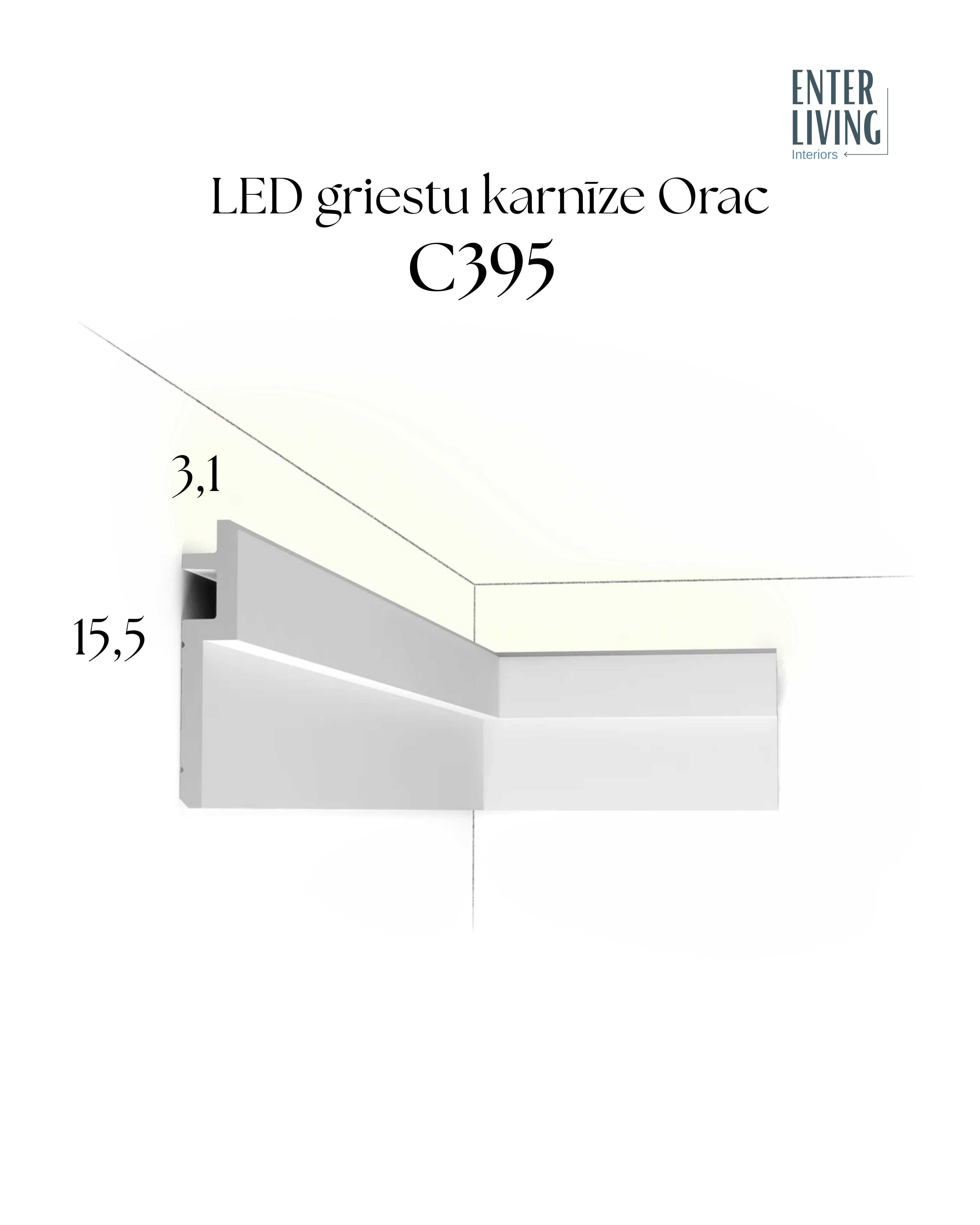 C395 Karnīze 200 x 3.1 x 15.5 cm