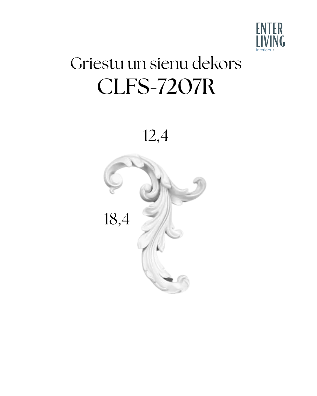 CLFS-7207R Griestu un sienu dekors 18,4 x 12,4 x 2,1 cm