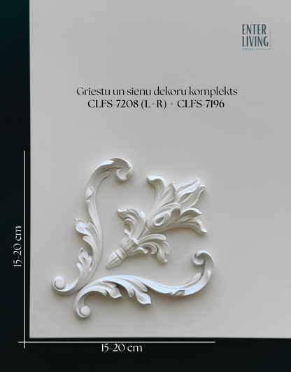 CLFS-7208L Griestu un sienu dekors 14,6 x 3,9 x 1,7 cm
