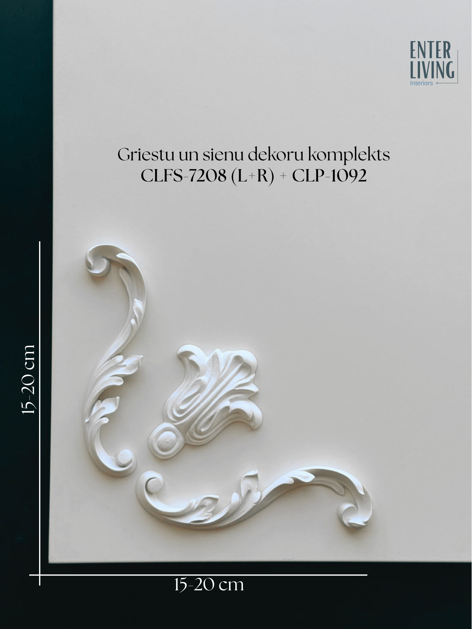 CLP-1092 Griestu un sienu dekors 9,0 x 7,0 cm