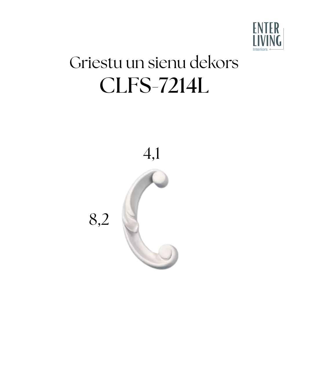 CLFS-7214L Griestu un sienu dekors 8,2 x 4,1 x 1,3 cm