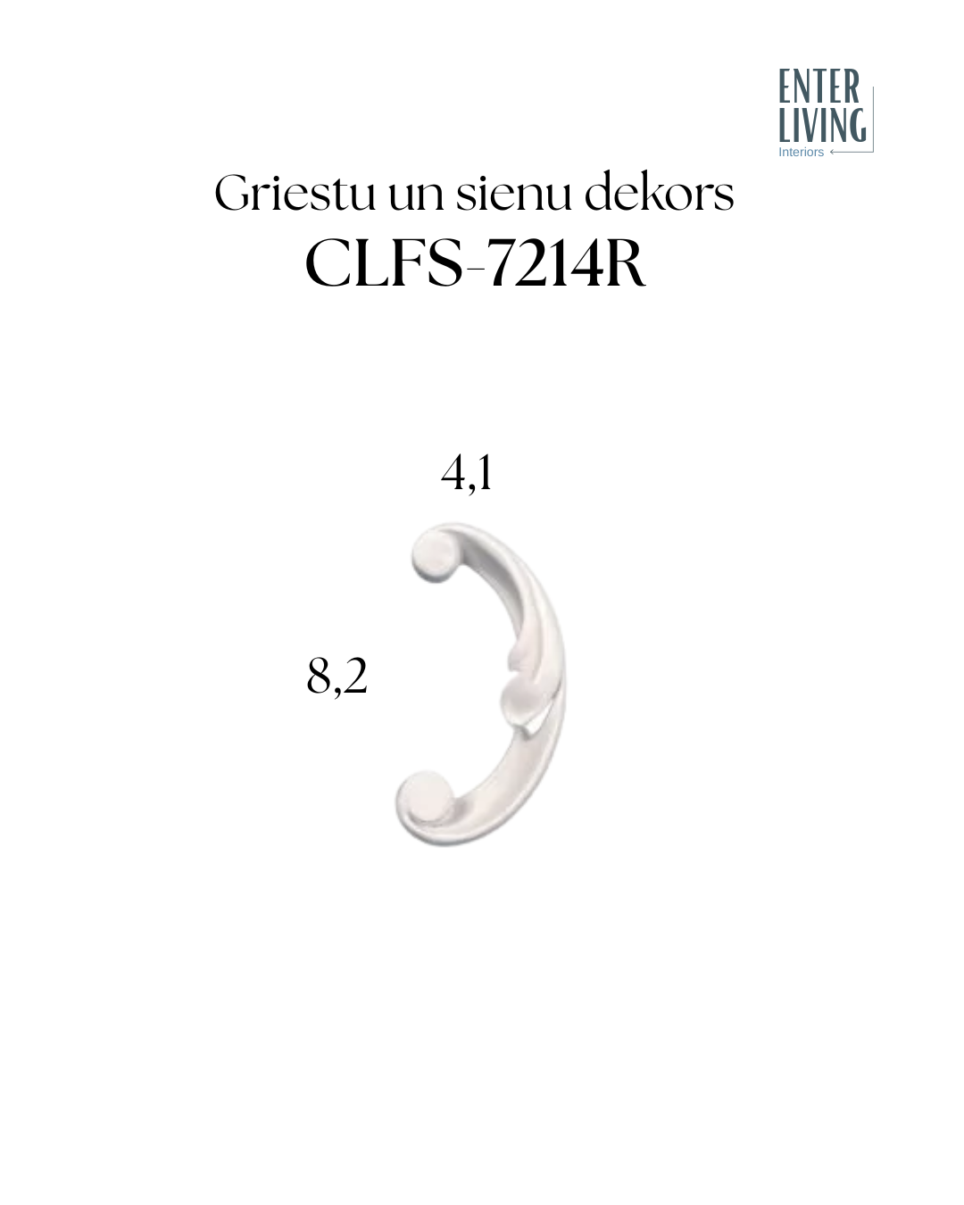 CLFS-7214R Griestu un sienu dekors 8,2 x 4,1 x 1,3 cm