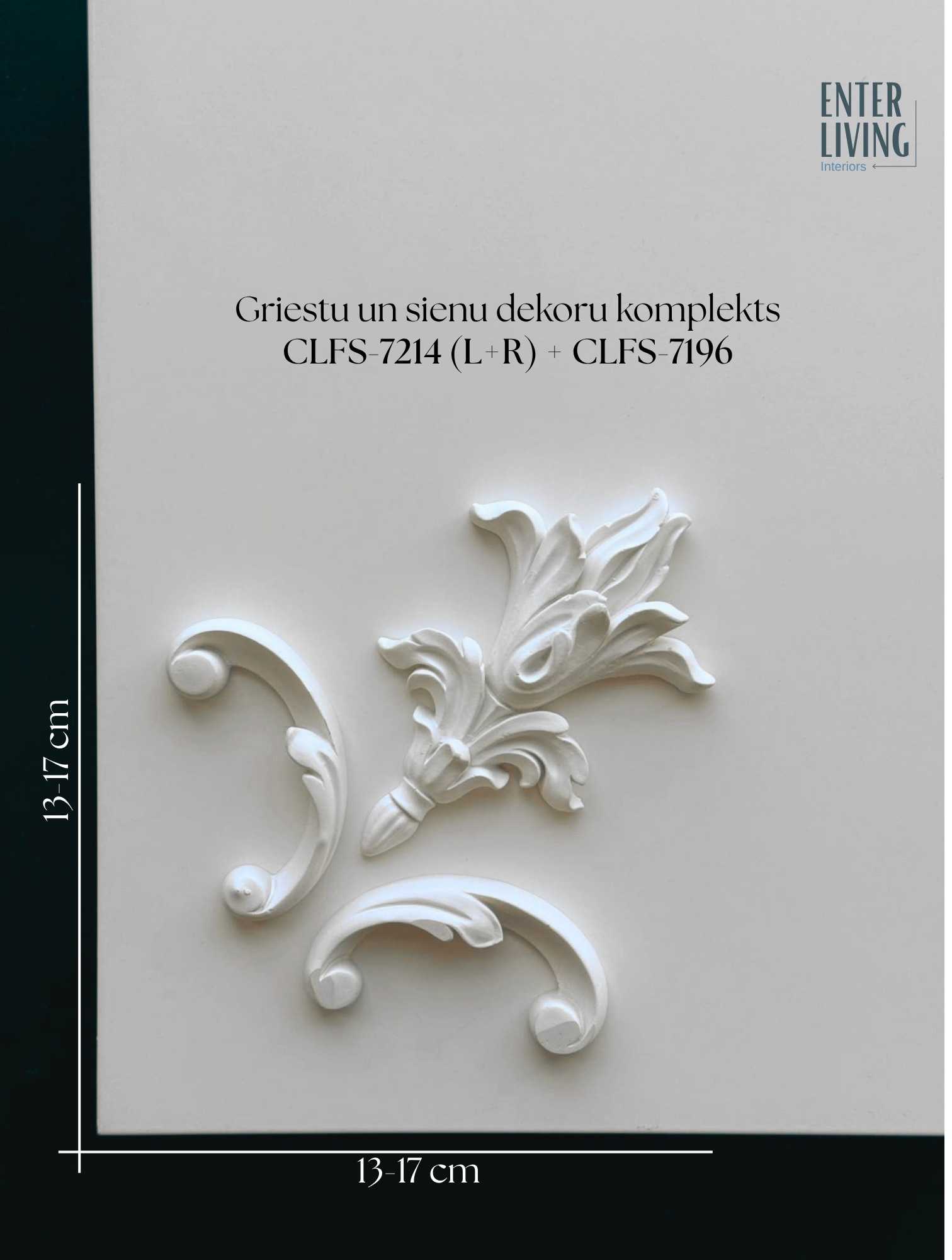CLFS-7214R Griestu un sienu dekors 8,2 x 4,1 x 1,3 cm