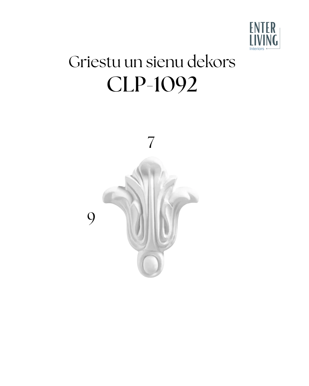 CLP-1092 Griestu un sienu dekors 9,0 x 7,0 cm