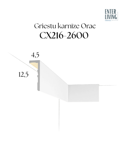 CX216-2600 Griestu karnīze 260 x 12.5 x 4.5 cm
