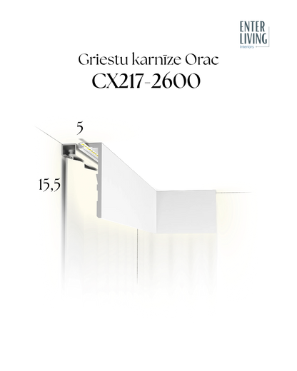 CX217-2600 Griestu karnīze 260 x 5 x 15.5 cm