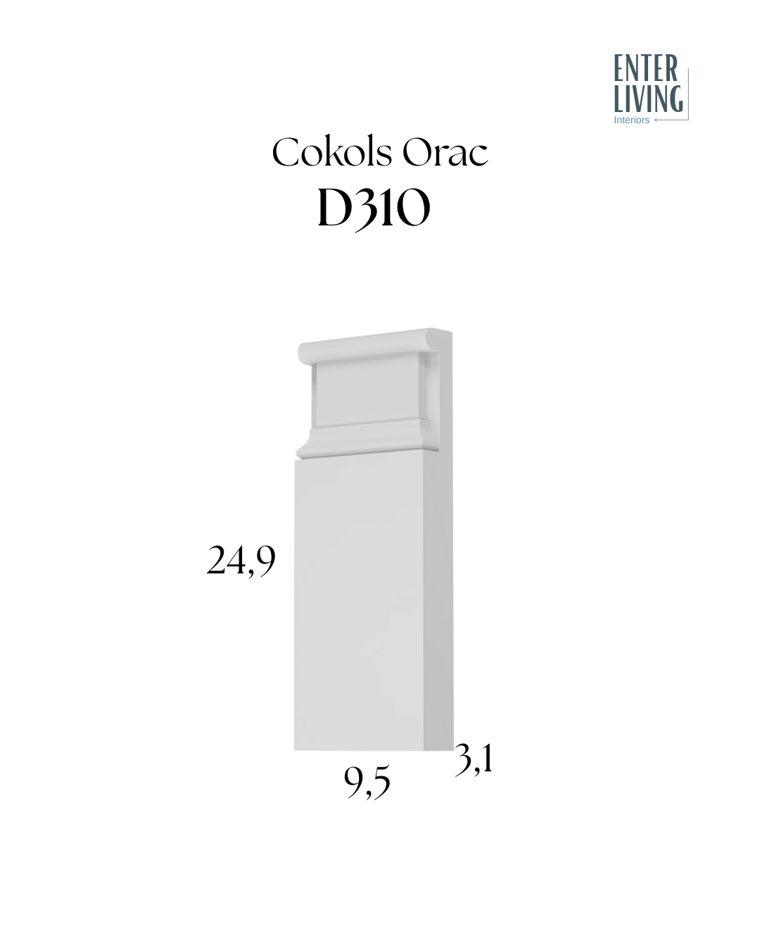 D310 Cokols 24.9 x 9.5 x 3.1 cm