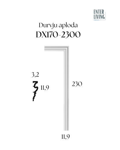 Door molding 230x3.2x11.9cm Orac Decor