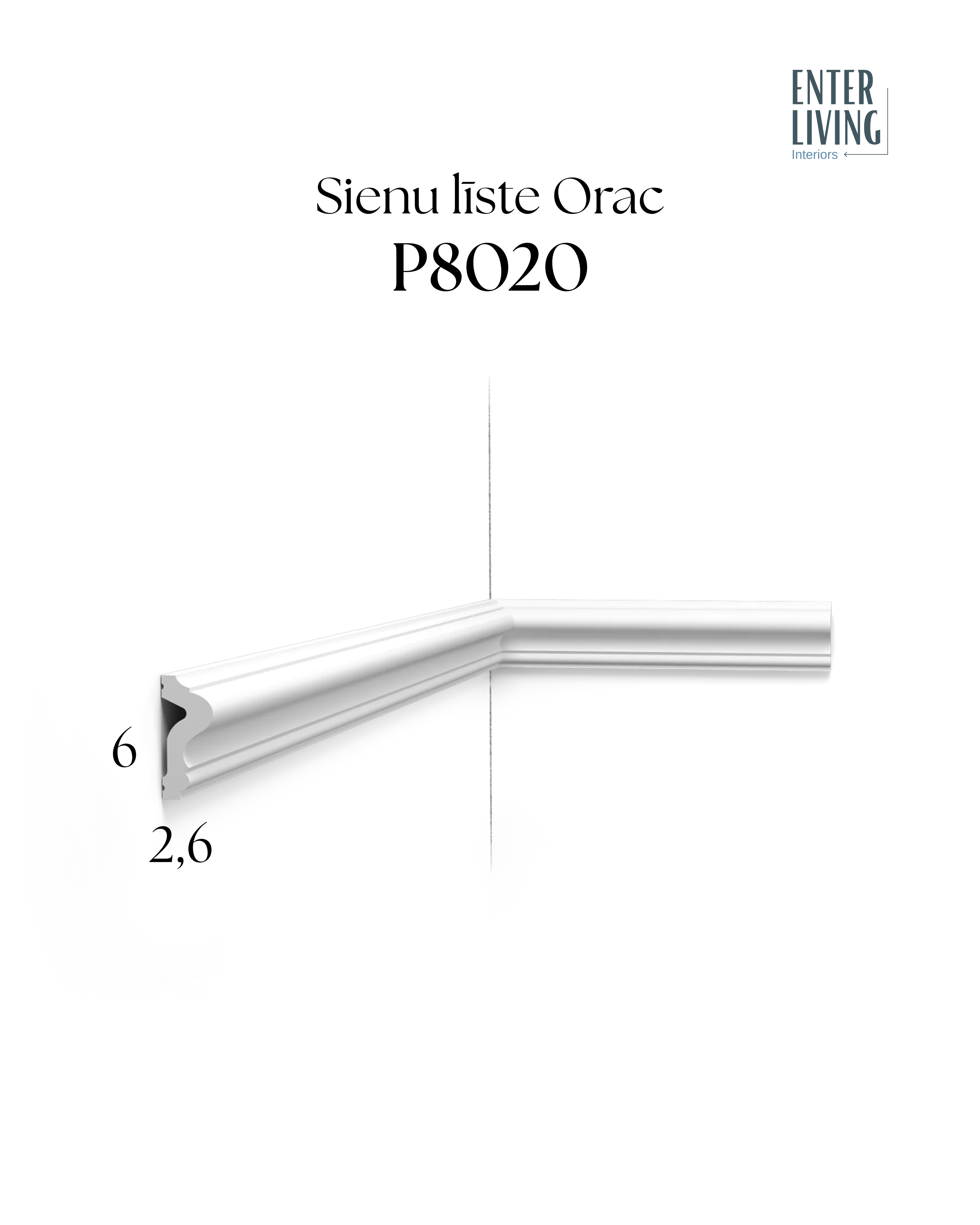 P8020 Līste 200 x 2.6 x 6 cm