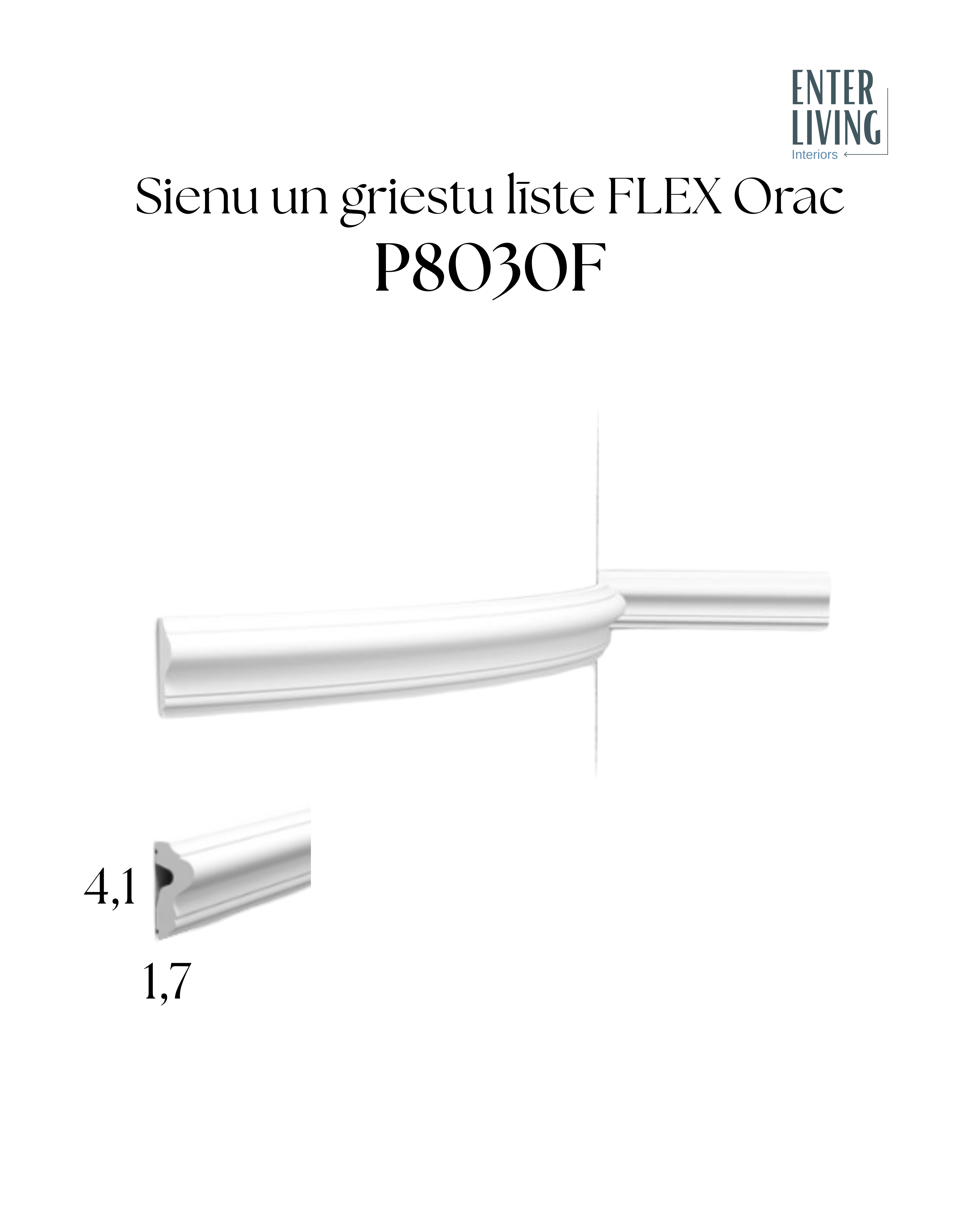 P8030F Līste Flex 200 x 1.7 x 4.1 cm