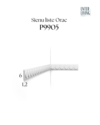 P9905 Sienu līste MEDALLION 200 x 6 x 1.2 cm