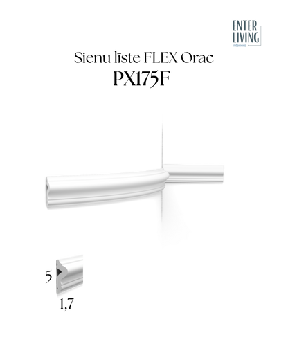 PX175F Sienu līste FLEX 200 x 1.7 x 5 cm