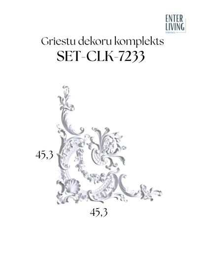SET-CLK-7233 Griestu dekoru komplekts 45,3 x 45,3 x 2,4 cm