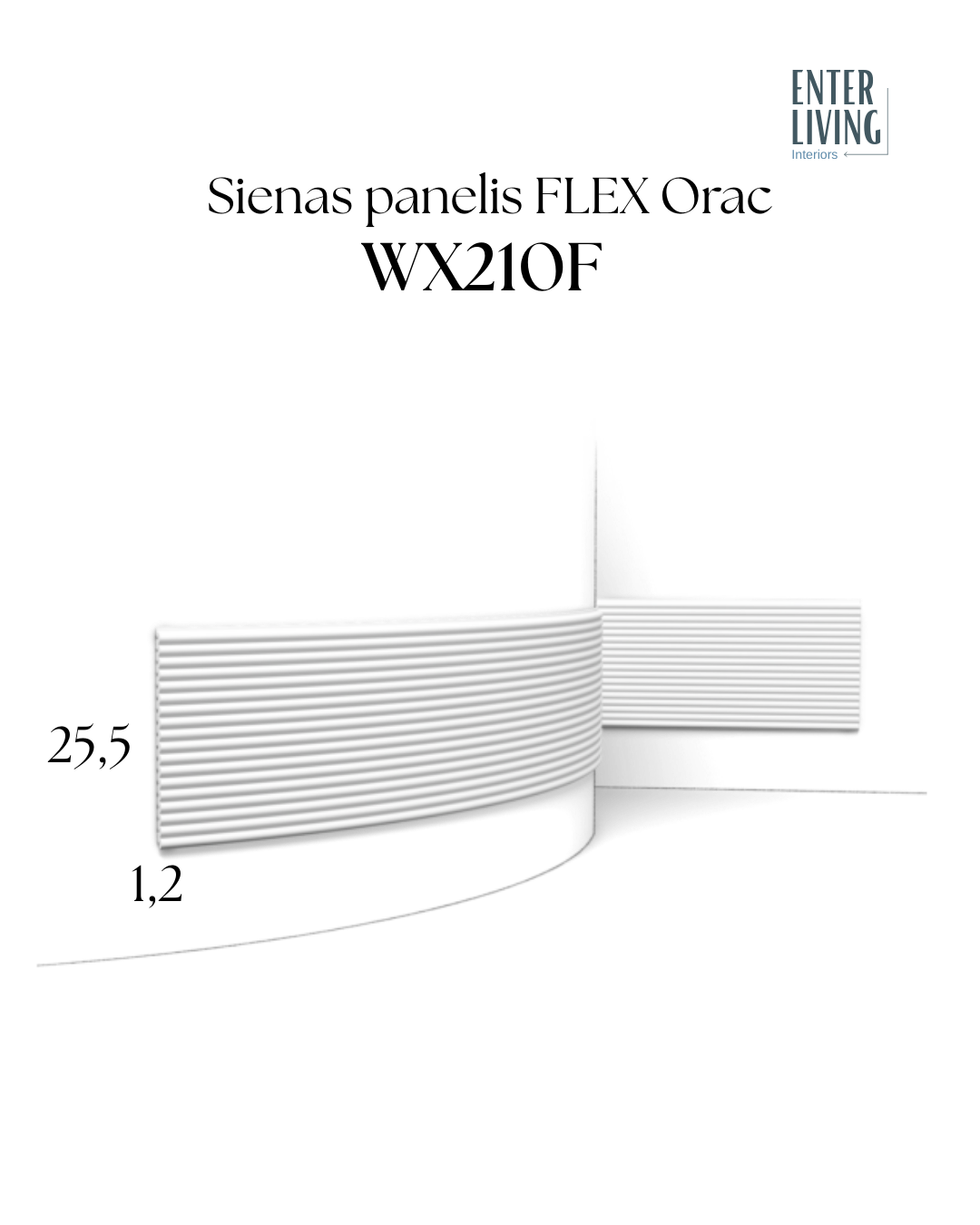 WX210F Sienas panelis FLEX 200 x 1.2 x 25.5 cm