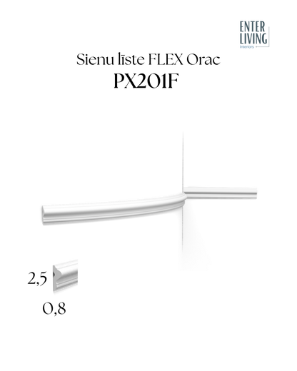 PX201F Sienu līste FLEX 200 x 2.5 x 0.8 cm
