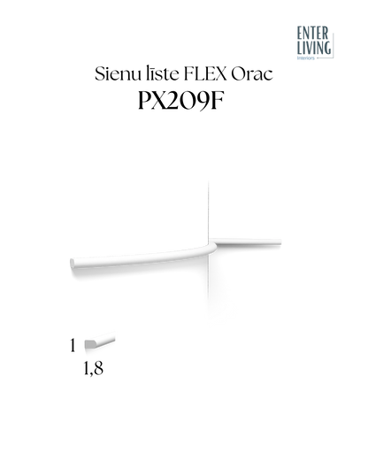 PX209F Sienu līste FLEX 200 x 1 x 1.8 cm