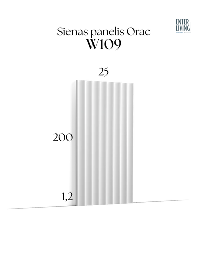 W109 Sienas panelis Valley 200 x 1.3 x 25 cm