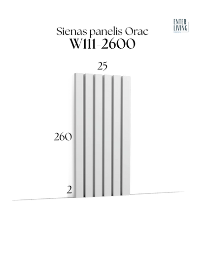 W111-2600 Sienas panelis 260 x 2 x 25 cm