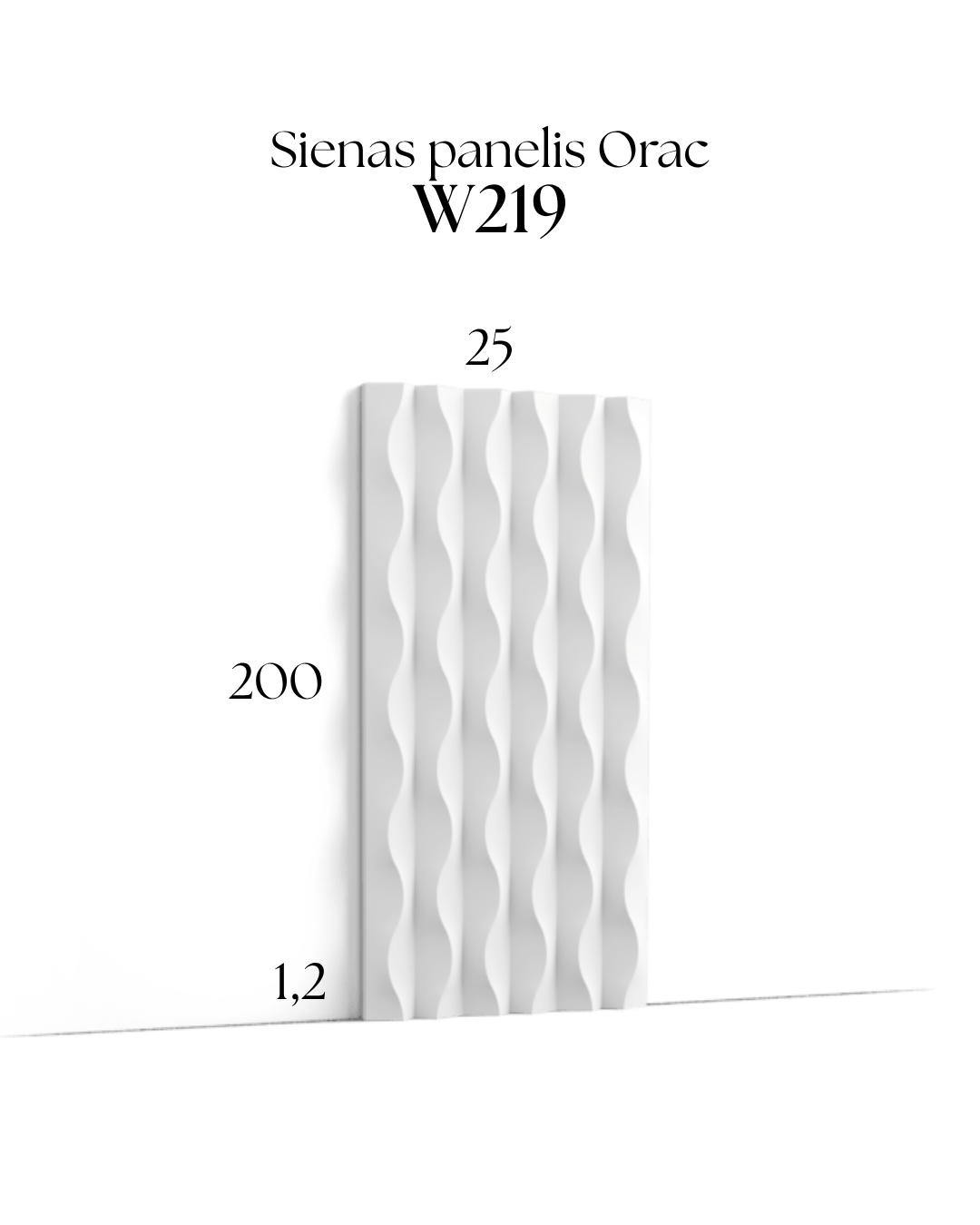 W219 Sienas panelis ZEA 200 x 25 x 1.9 cm
