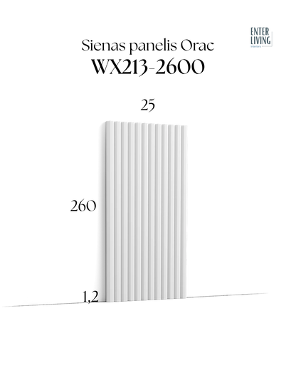 WX213-2600 Sienas panelis ALTO 260 x 25.1 x 1.2 cm
